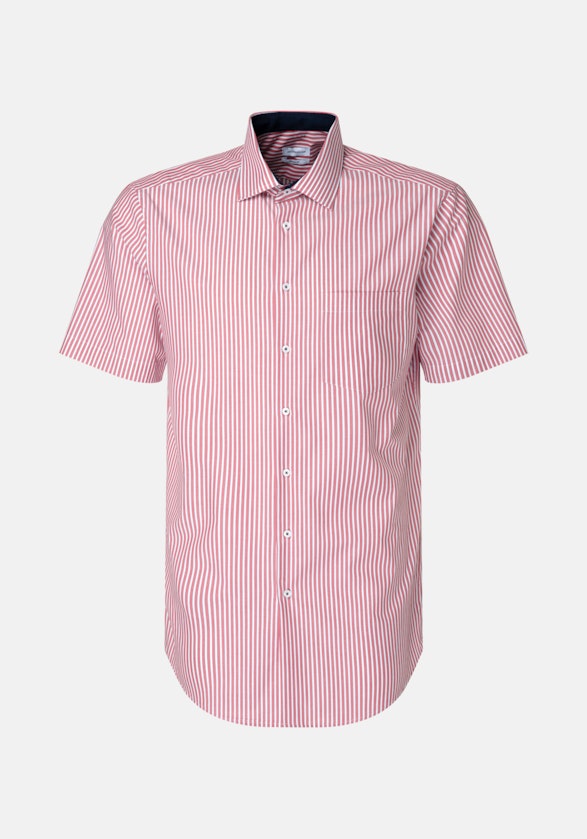 Non-iron Poplin Short sleeve Business Shirt in Regular with Kent-Collar in Red |  Seidensticker Onlineshop