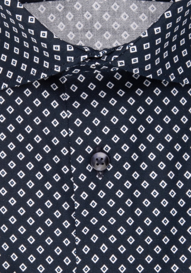 Slim Business Hemd Druck in Dunkelblau | Seidensticker Onlineshop