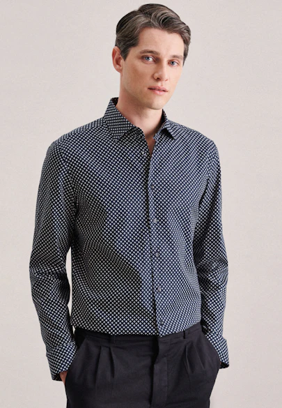 Slim Chemise d'affaires Imprimé in Bleu Foncé |  Seidensticker Onlineshop