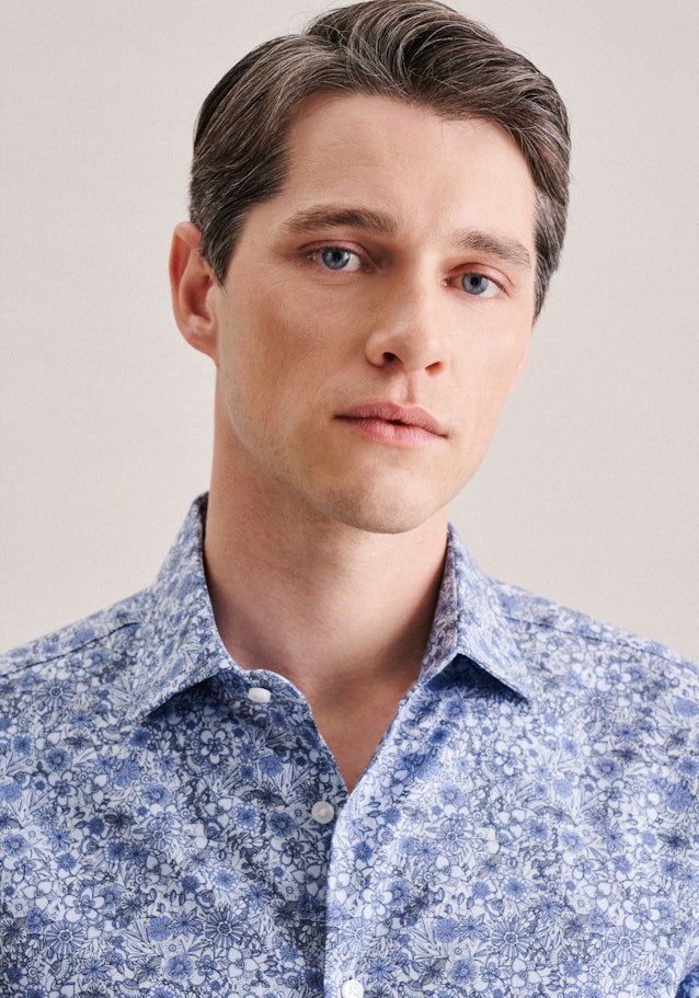 Slim Business Hemd Floral in Bleu Clair | Seidensticker Onlineshop