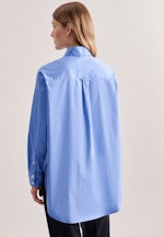 Kragen Longbluse Oversized in Mittelblau |  Seidensticker Onlineshop