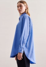 Kragen Longbluse Oversized in Mittelblau |  Seidensticker Onlineshop