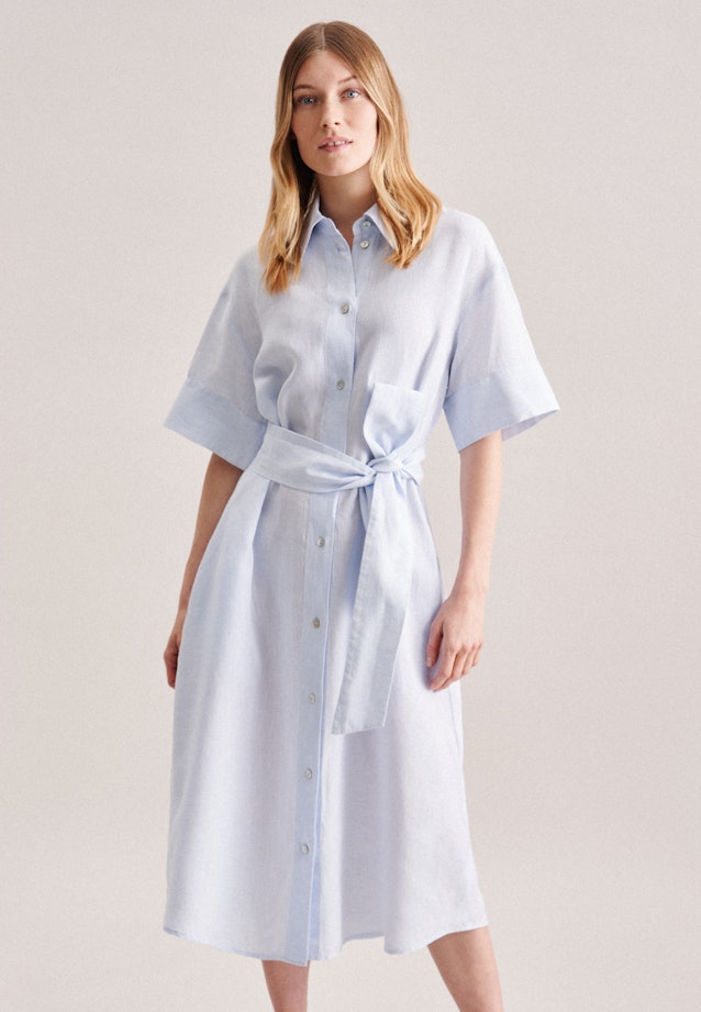 Kragen Kleid Regular in Hellblau |  Seidensticker Onlineshop