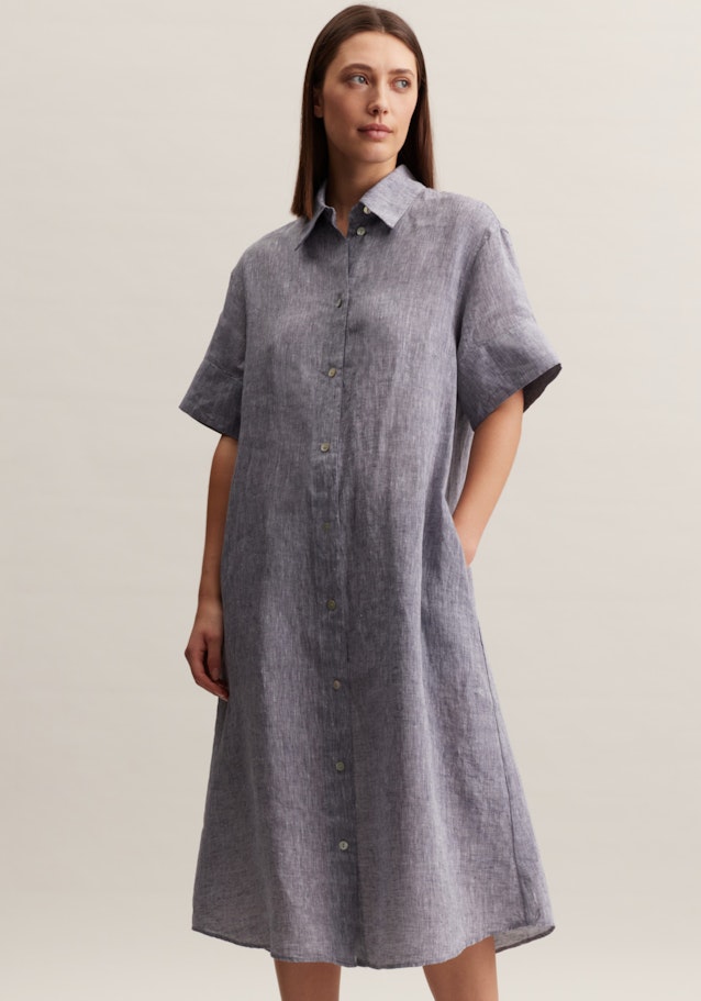 Leinen Midi Kleid in Dunkelblau | Seidensticker Onlineshop