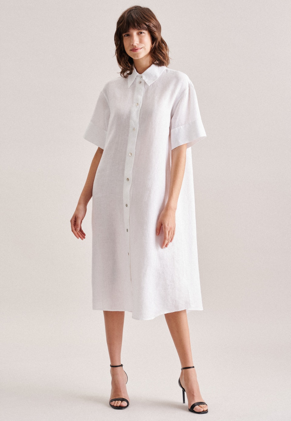 Kragen Kleid Regular in Weiß |  Seidensticker Onlineshop