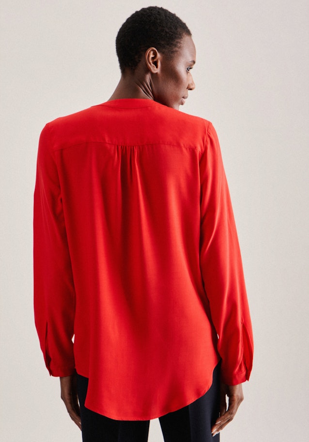 Long sleeve Plain weave Slip Over Blouse in Red | Seidensticker Onlineshop