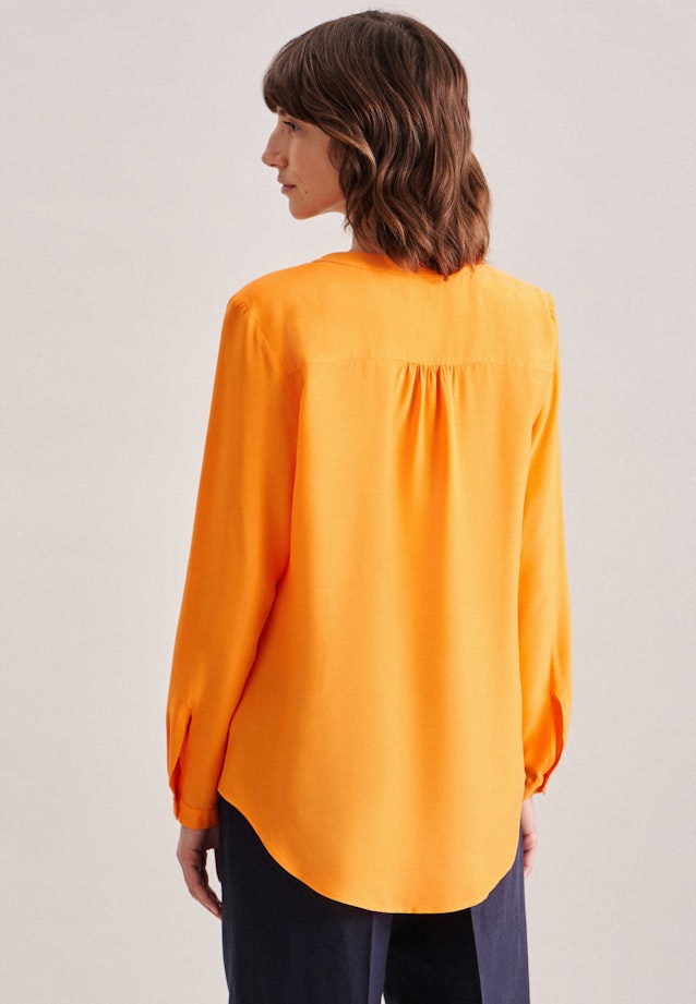 Long sleeve Plain weave Slip Over Blouse in Orange | Seidensticker Onlineshop