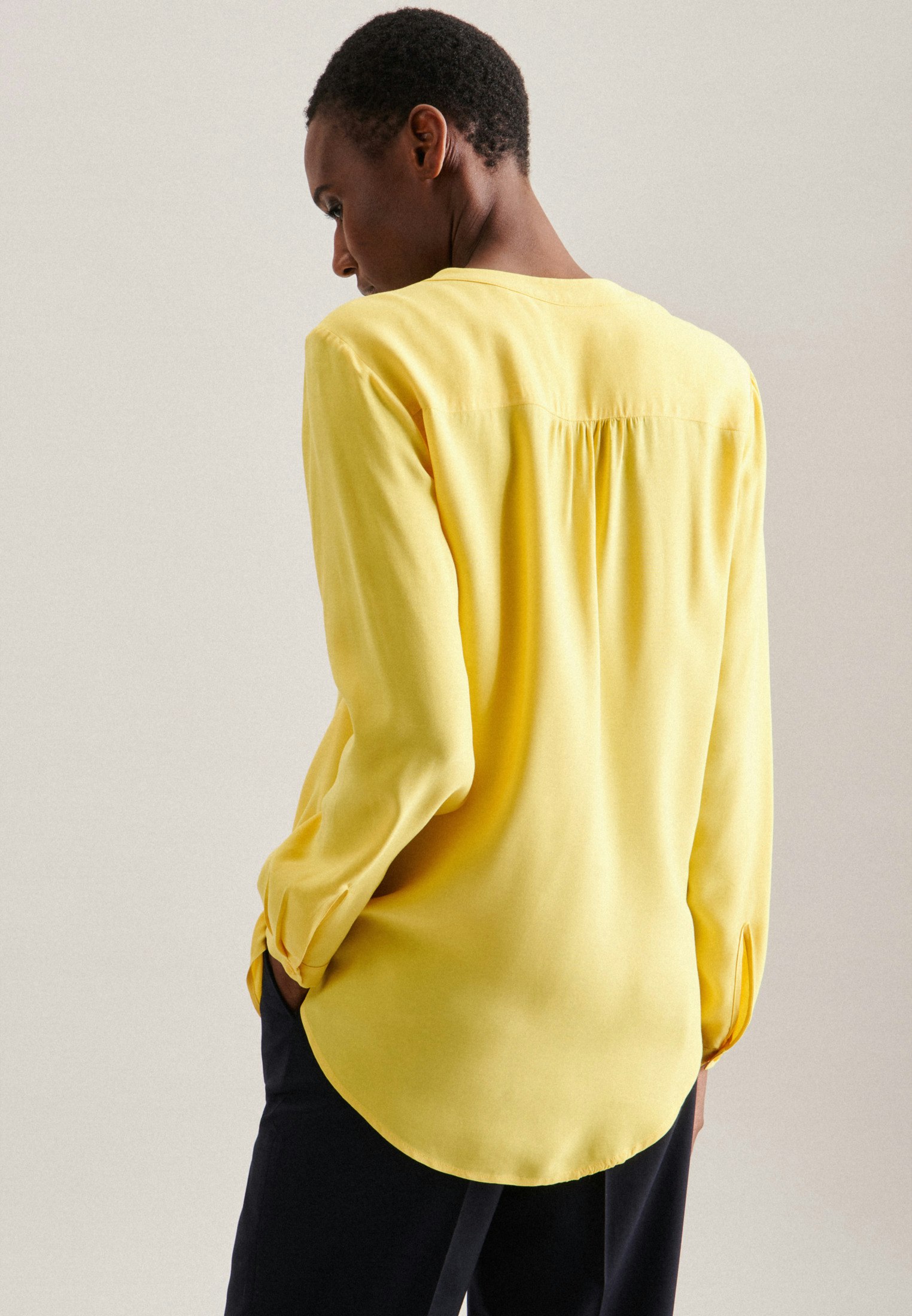 Yellow blouse 2025 long sleeve