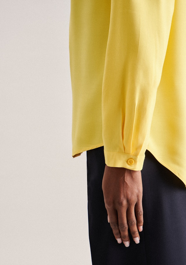 Long sleeve Plain weave Slip Over Blouse in Yellow |  Seidensticker Onlineshop