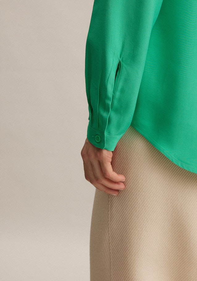 Long sleeve Plain weave Slip Over Blouse in Green |  Seidensticker Onlineshop