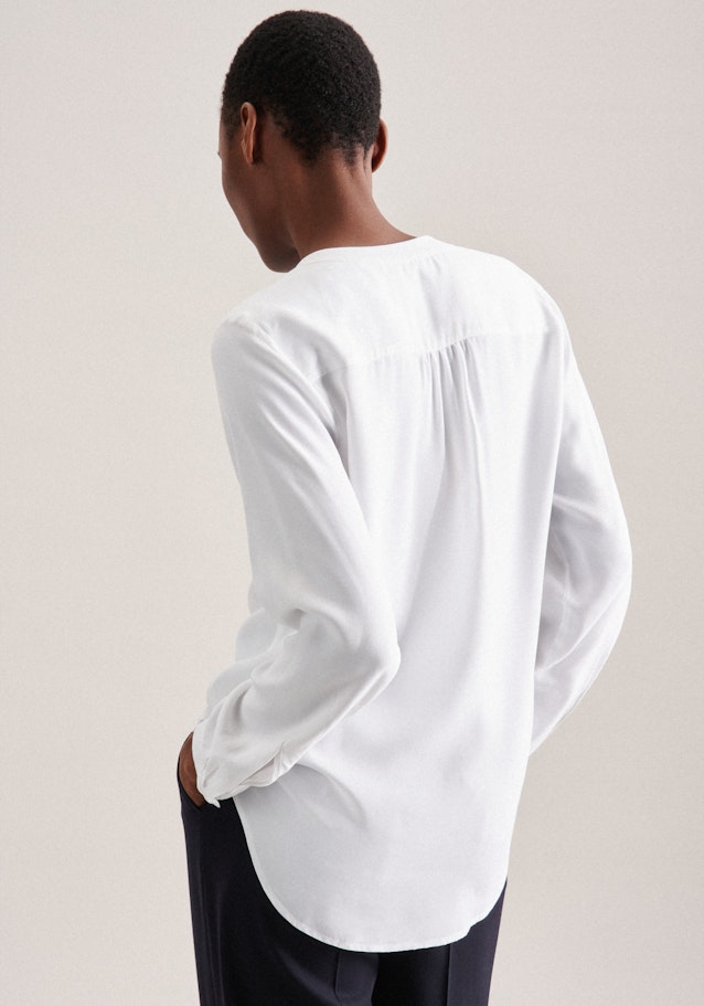 Long sleeve Plain weave Slip Over Blouse in White | Seidensticker Onlineshop