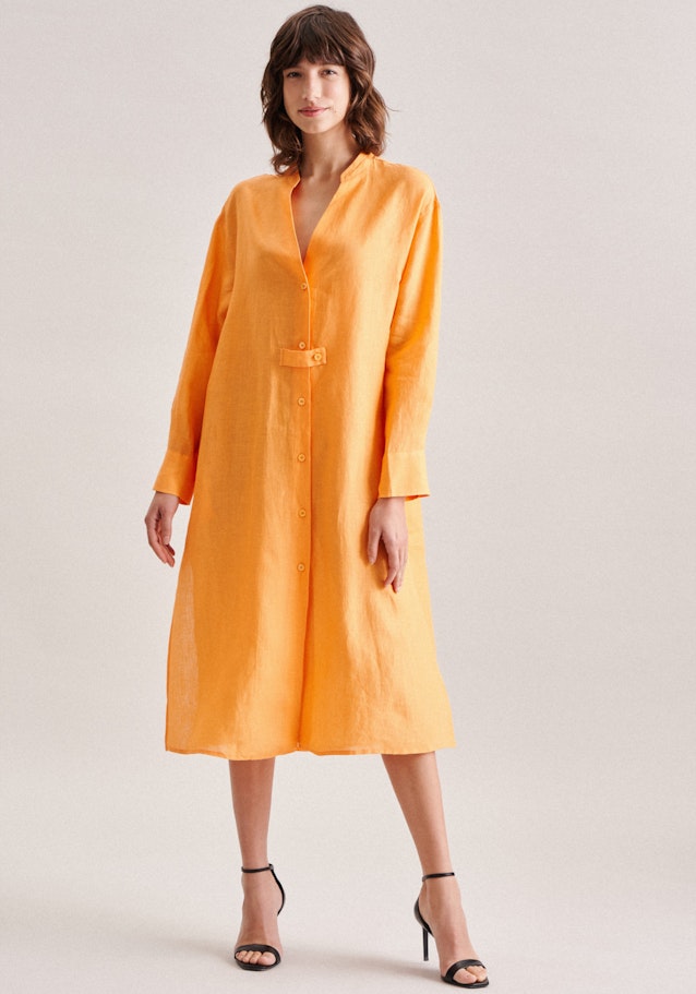 Leinen Maxi Kleid in Orange |  Seidensticker Onlineshop