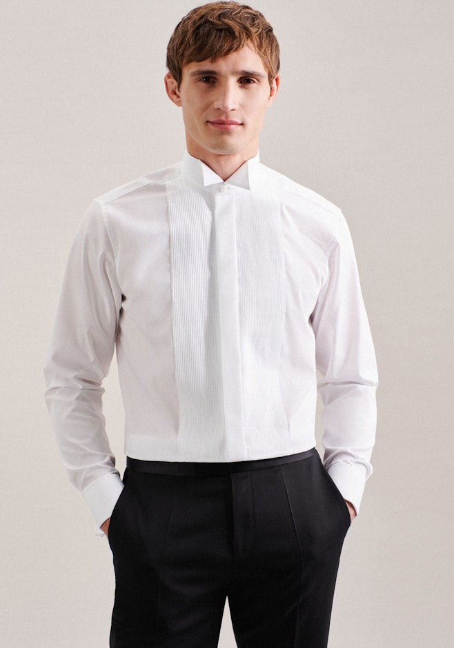 Regular Smokinghemd Uni in Weiß | Seidensticker Onlineshop