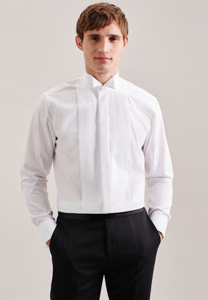 Regular Tuxedo shirt Uni in White |  Seidensticker Onlineshop