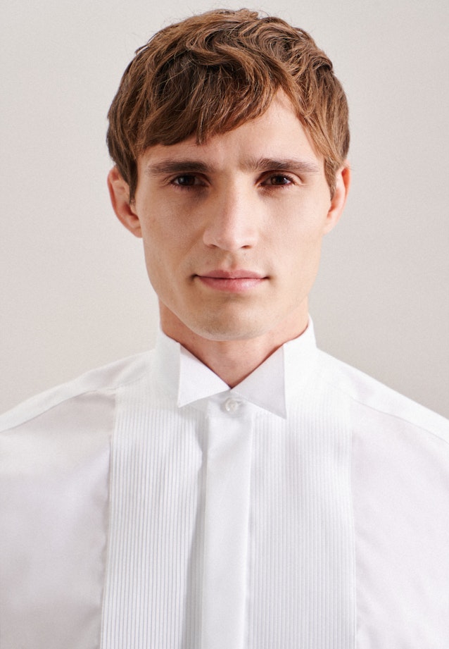 Regular Tuxedo shirt Uni in White |  Seidensticker Onlineshop