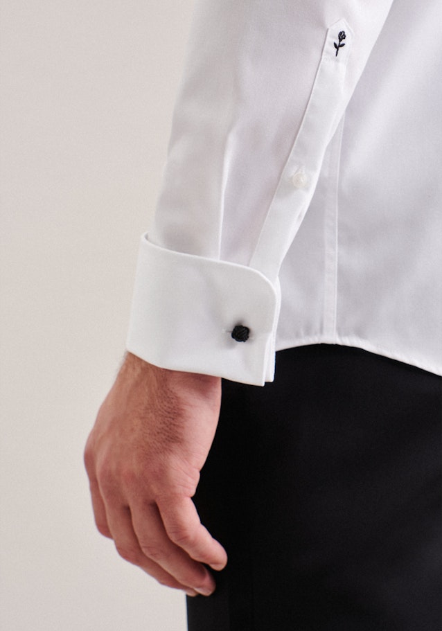 Regular Chemise de soirée Uni in Blanc | Seidensticker Onlineshop