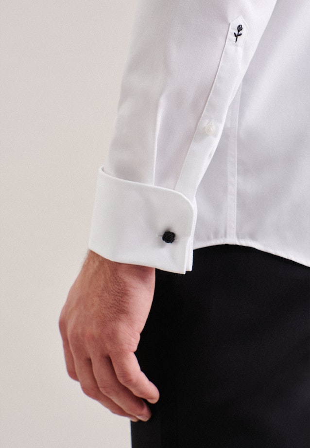 Regular Smokinghemd Uni in Weiß |  Seidensticker Onlineshop