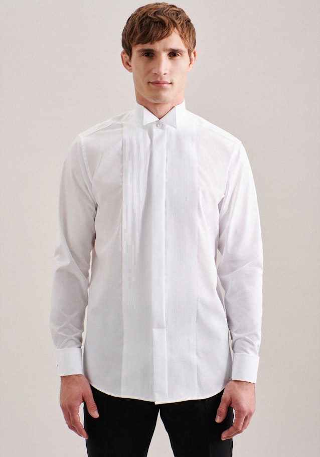 Regular Chemise de soirée Uni in Blanc | Seidensticker Onlineshop