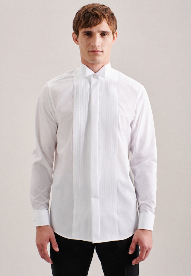 Regular Tuxedo shirt Uni in White |  Seidensticker Onlineshop