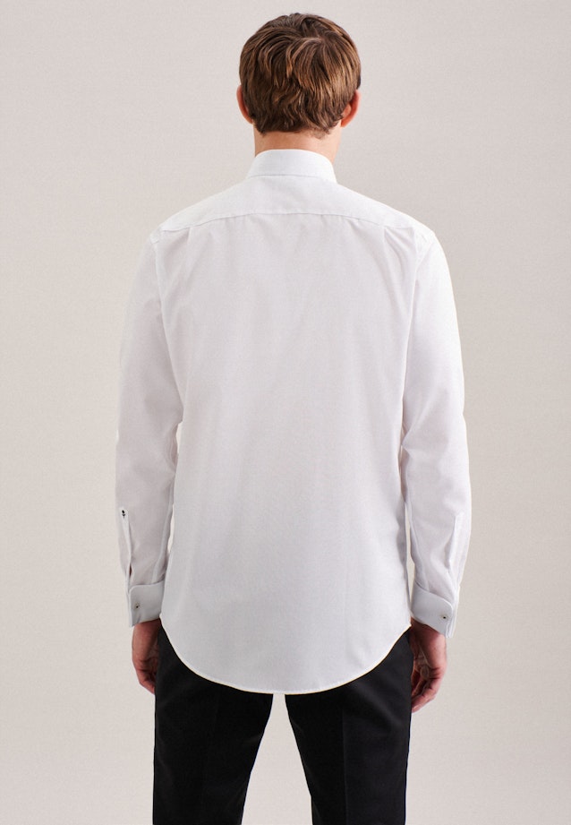 Non-iron Popeline Galashirt in Regular with Kentkraag in Wit |  Seidensticker Onlineshop