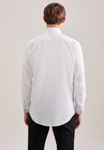 Non-iron Popeline Galashirt in Regular with Kentkraag in Wit |  Seidensticker Onlineshop