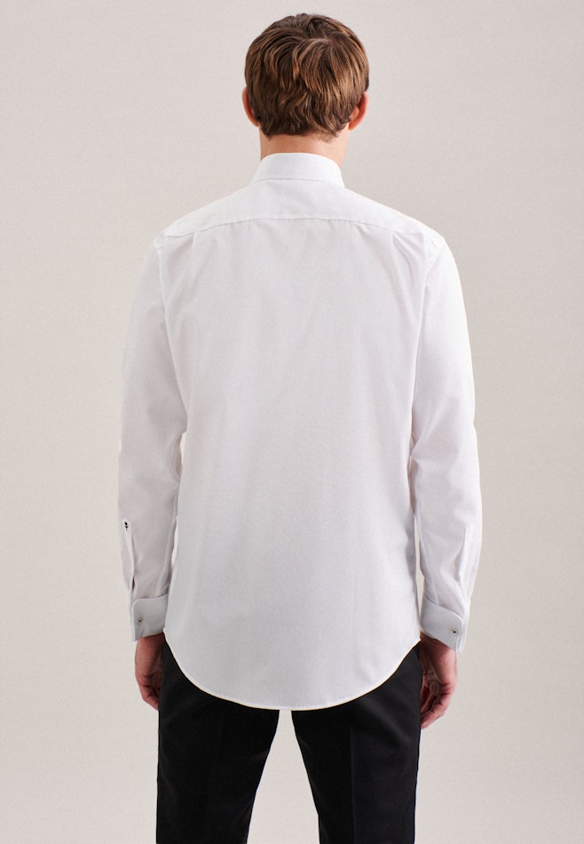 Chemise de soirée Regular Popeline Col Kent dans Blanc | Boutique en ligne Seidensticker