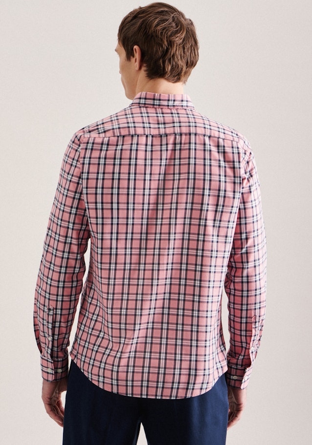Casual Shirt in Regular with Button-Down-Kraag in Roze/Pink | Seidensticker Onlineshop