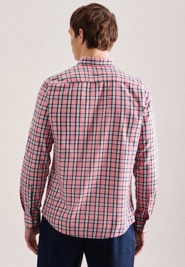 Chemise casual in Regular with Col Boutonné in Rose Fuchsia | Seidensticker Onlineshop