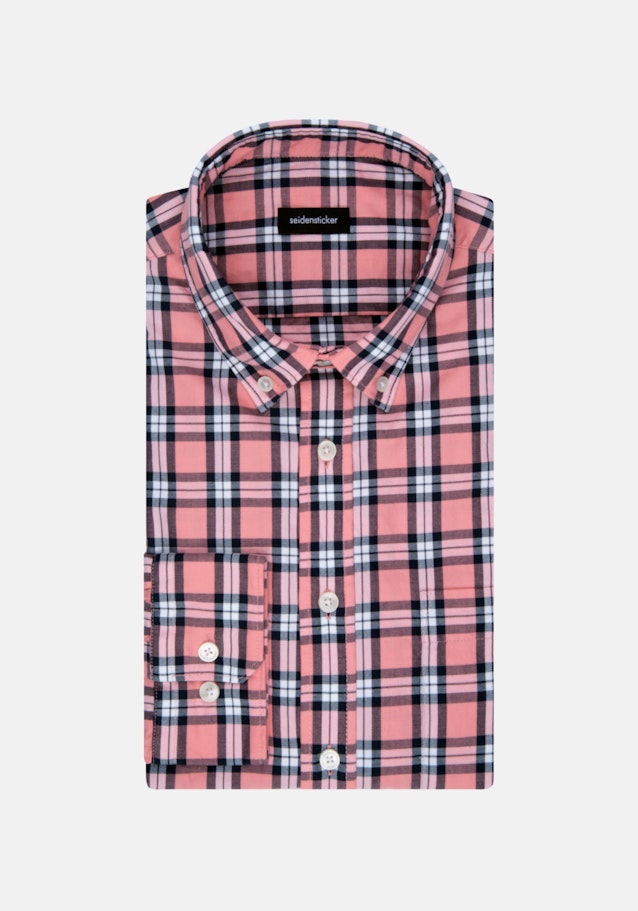 Casual Shirt in Regular with Button-Down-Kraag in Roze/Pink |  Seidensticker Onlineshop