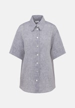 Short sleeve Linen Shirt Blouse in Dark Blue |  Seidensticker Onlineshop