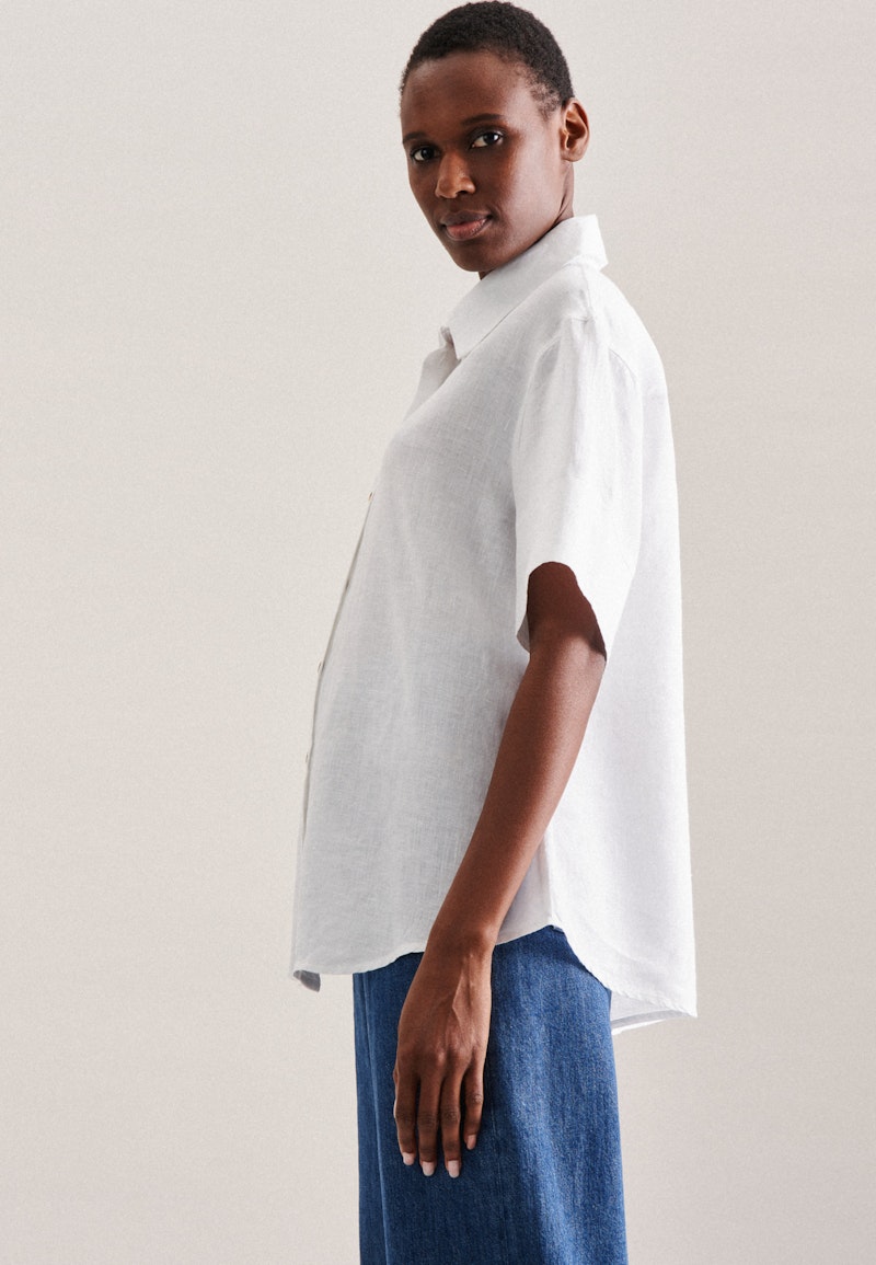 Short sleeve Linen Shirt Blouse