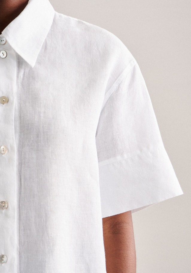 korte arm Linnen Shirtblouse in Wit |  Seidensticker Onlineshop