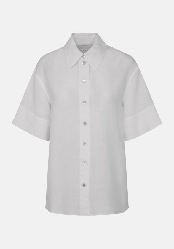 Kurzarm Leinen Hemdbluse in Weiß |  Seidensticker Onlineshop