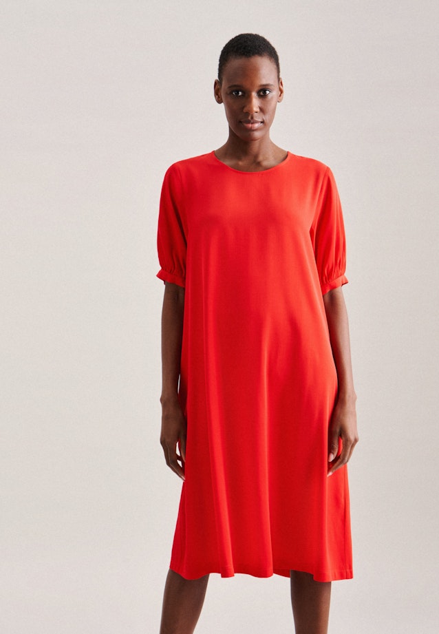 Rundhals Kleid Regular in Rot | Seidensticker Onlineshop
