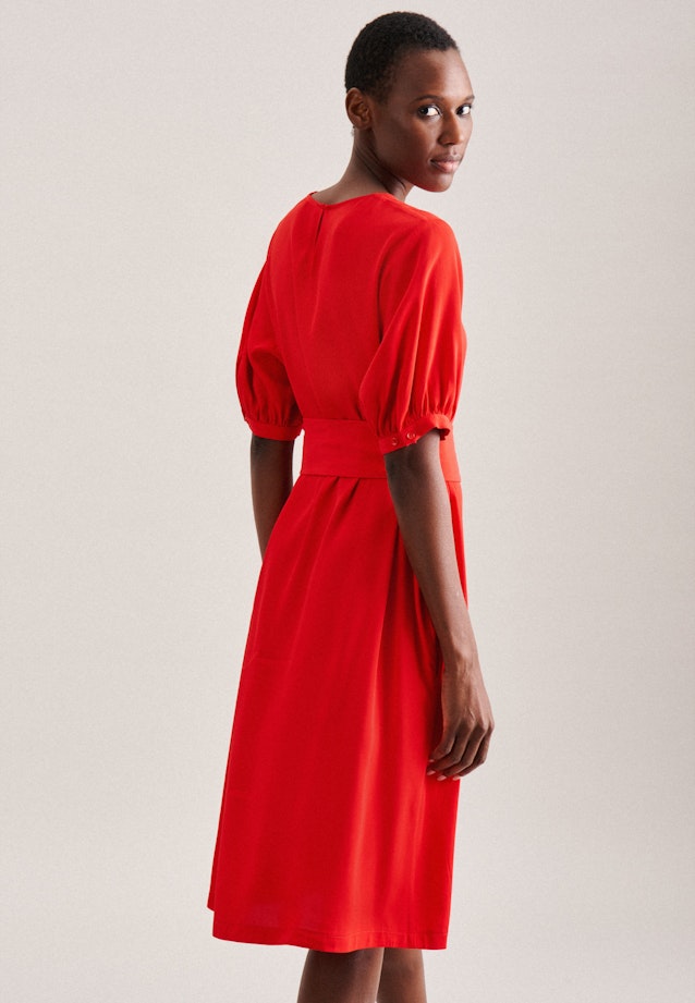Rundhals Kleid Regular in Rot | Seidensticker Onlineshop