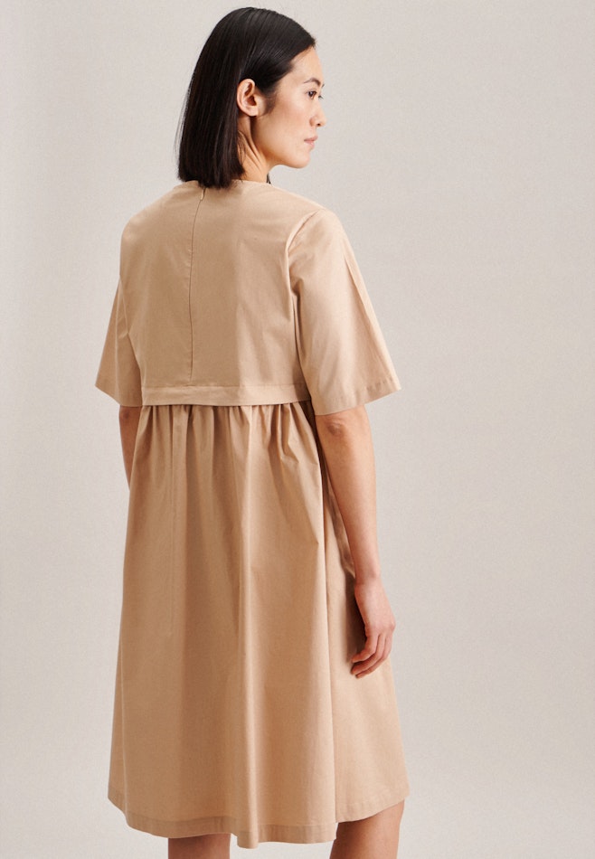 Popeline Midi Kleid in Beige | Seidensticker Onlineshop