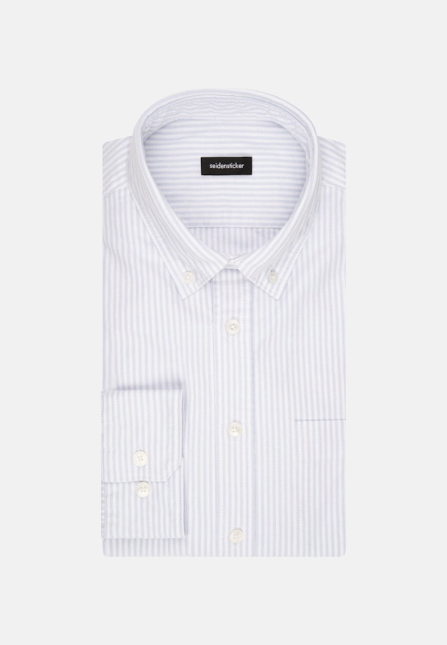 Regular Chemise décontractée rayures in Bleu Clair |  Seidensticker Onlineshop