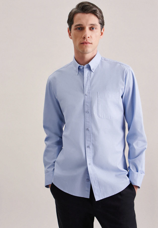 Regular Casual shirt Uni in Light Blue |  Seidensticker Onlineshop