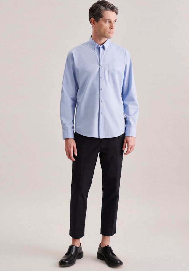 Oxford Casual Hemd in Regular mit Button-Down-Kragen in Hellblau |  Seidensticker Onlineshop