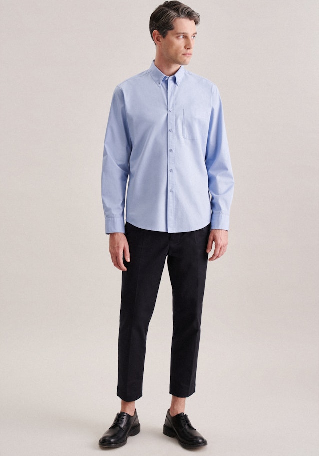 Casual Shirt in Regular with Button-Down-Collar in Light Blue |  Seidensticker Onlineshop