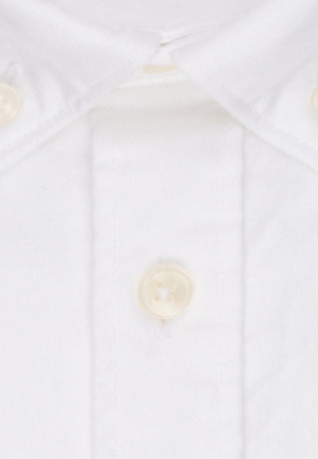 Regular Chemise décontractée Uni in Blanc |  Seidensticker Onlineshop