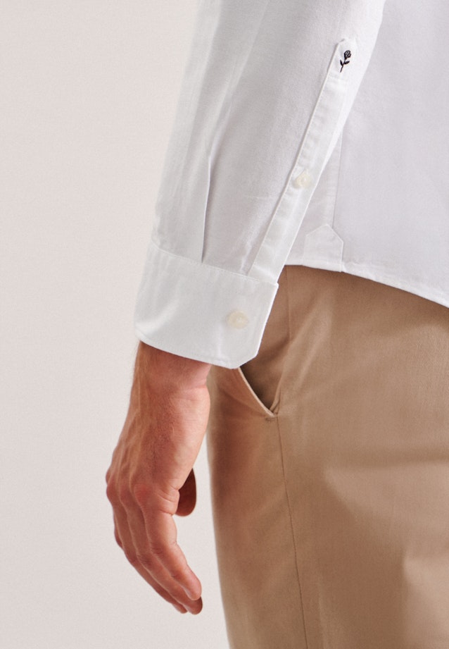 Casual overhemd in Regular with Button-Down-Kraag in Wit |  Seidensticker Onlineshop