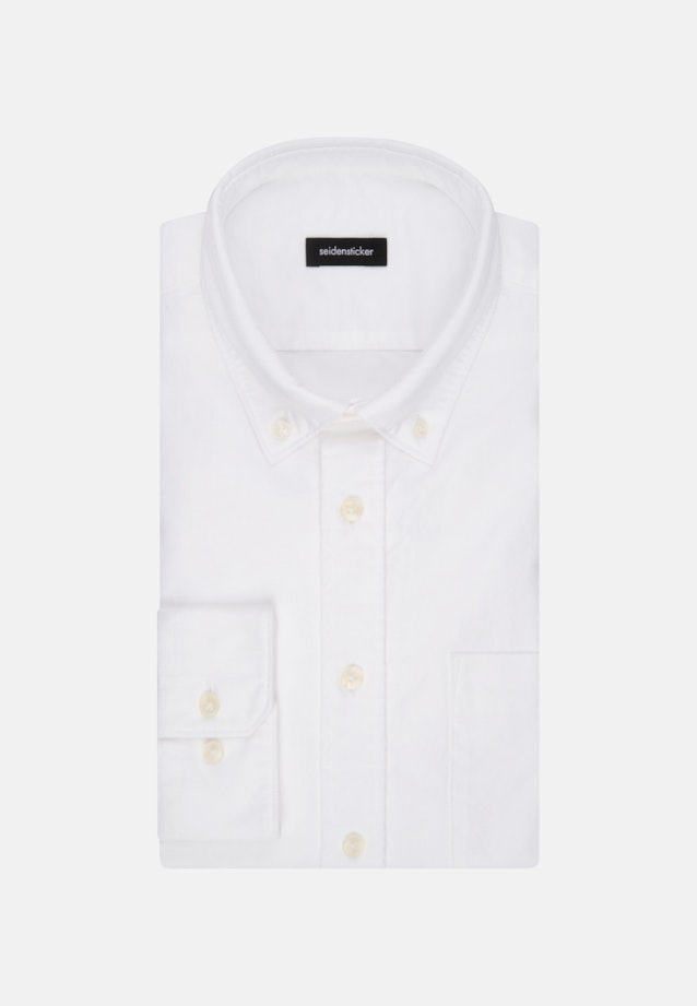 Casual overhemd in Regular with Button-Down-Kraag in Wit |  Seidensticker Onlineshop