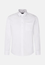 Regular Chemise décontractée Uni in Blanc |  Seidensticker Onlineshop