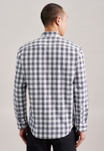 Twill Casual Hemd in Regular mit Button-Down-Kragen in Dunkelblau |  Seidensticker Onlineshop