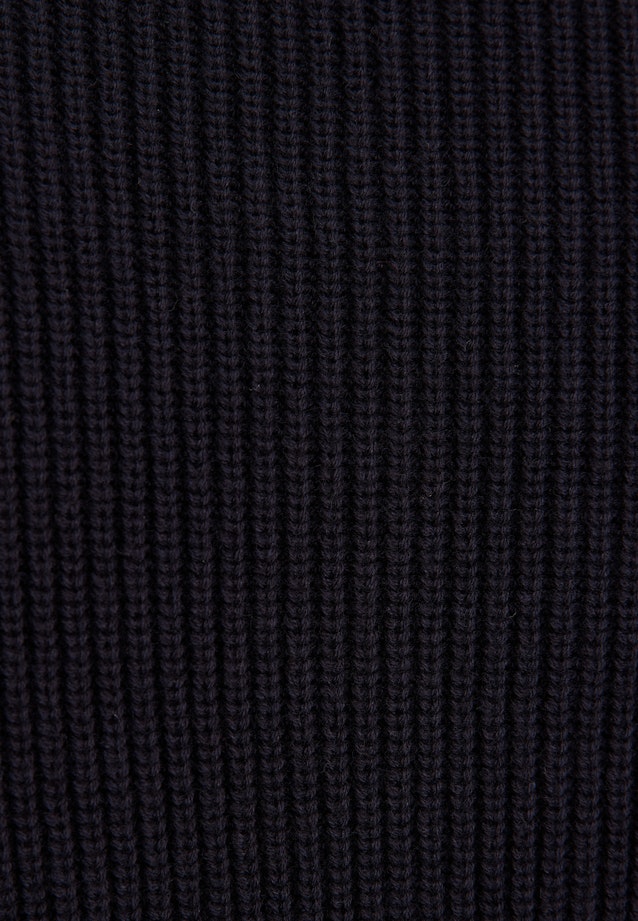 Regular Veste en maille Uni in Bleu Foncé |  Seidensticker Onlineshop