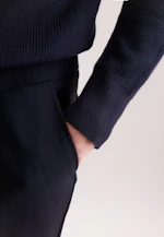 Regular Veste en maille Uni in Bleu Foncé |  Seidensticker Onlineshop