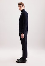 Regular Veste en maille Uni in Bleu Foncé |  Seidensticker Onlineshop