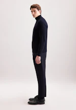 Regular Veste en maille Uni in Bleu Foncé |  Seidensticker Onlineshop