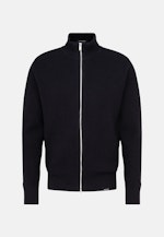 Regular Veste en maille Uni in Bleu Foncé |  Seidensticker Onlineshop
